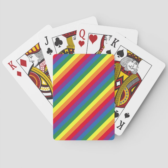 Baraja De Cartas Patrón de arco iris diagonal (Reverso)
