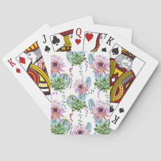 Baraja De Cartas Patrón de arte de cactus