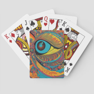 Baraja De Cartas Patrón de arte del virus del terror psicodélico de