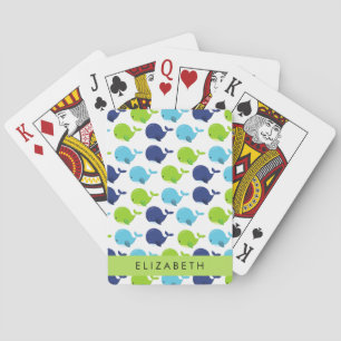 Baraja De Cartas Patrón de Ballenas, Ballenas Cutas, Tu Nombre