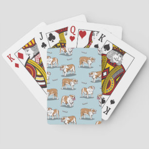 Baraja De Cartas Patrón de bulldog inglés