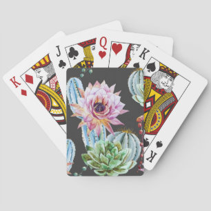 Baraja De Cartas Patrón de cactus grandes