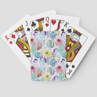 Baraja De Cartas Patrón de cactus pequeños