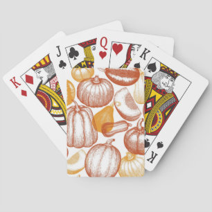 Baraja De Cartas Patrón de calabaza