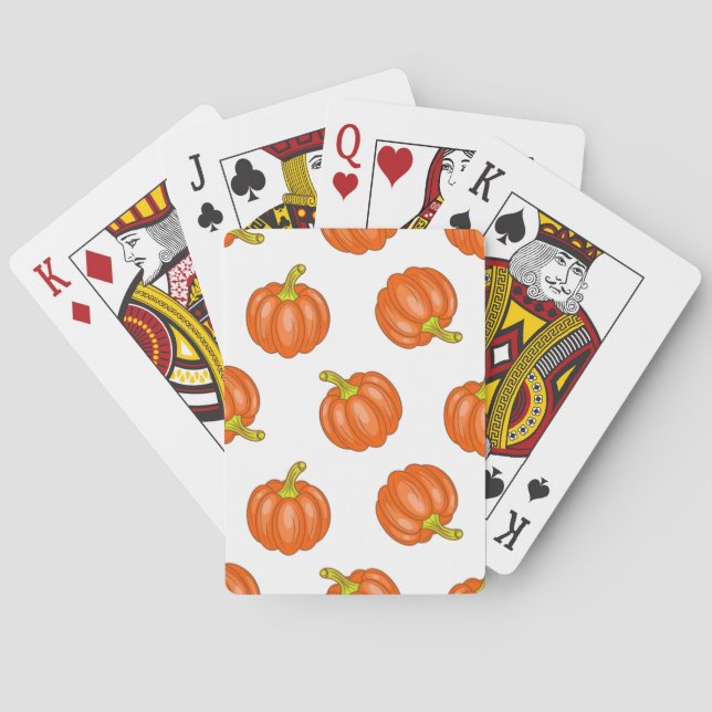 Baraja De Cartas Patrón de calabaza (Reverso)