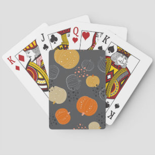 Baraja De Cartas Patrón de calabaza