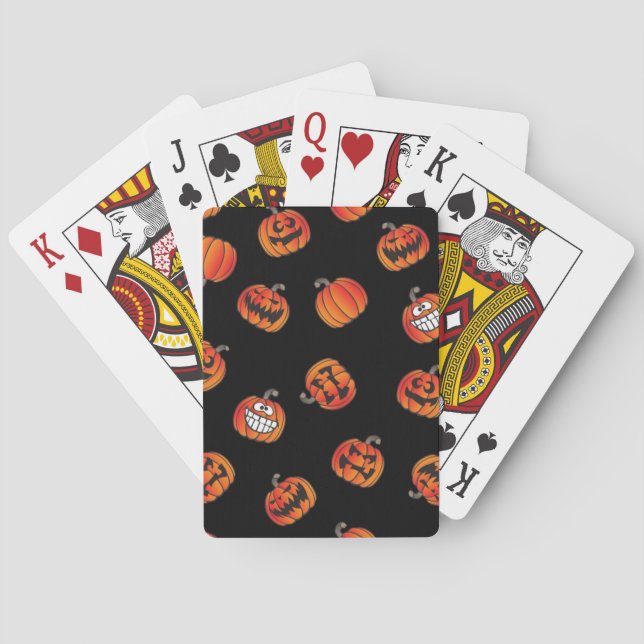 Baraja De Cartas Patrón de calabaza (Reverso)