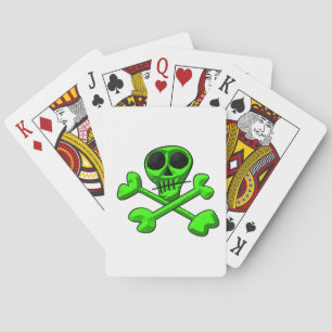 Baraja De Cartas Patrón de Calavera y Huesos Cruzados
