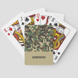 Baraja De Cartas Patrón de camuflaje de nombre personalizado