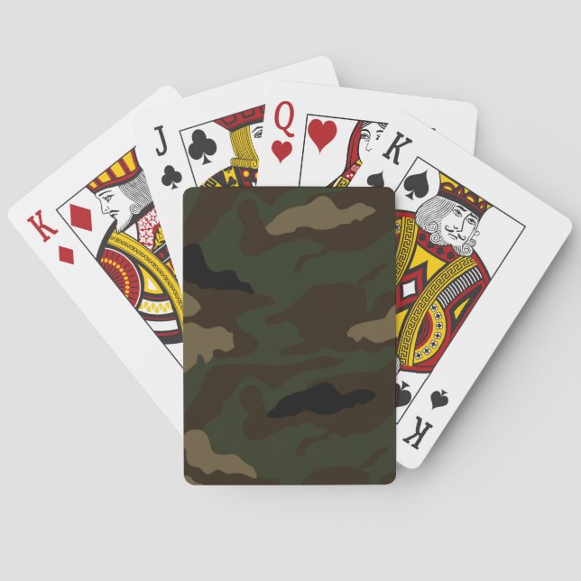 Baraja De Cartas patrón de camuflaje militar (Reverso)