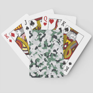 Baraja De Cartas Patrón de camuflaje verde