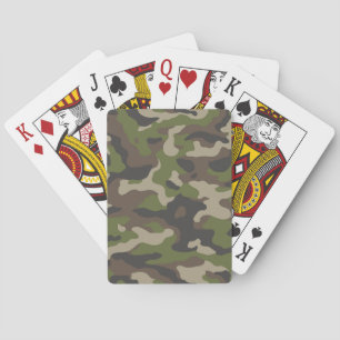 Baraja De Cartas Patrón de camuflaje verde