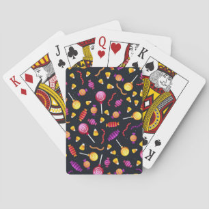 Baraja De Cartas Patrón de caramelos de Halloween