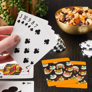 Baraja De Cartas Patrón de caras de animales gatos leones perros