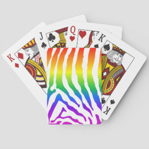 Baraja De Cartas Patrón de cebra arco iris