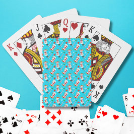 Baraja De Cartas Patrón de celebración de Navidad del muñeco de nie