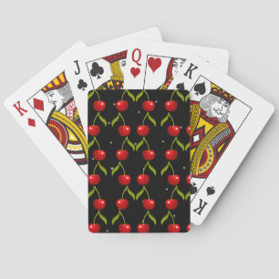 Baraja De Cartas Patrón de cerezas brillantes