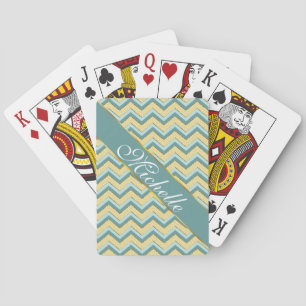 Baraja De Cartas Patrón de cheurón Purpurina de Topaz