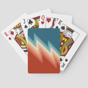 Baraja De Cartas Patrón de chevron de estilo retro