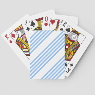 Baraja De Cartas Patrón de cinco rayas azul y blanco