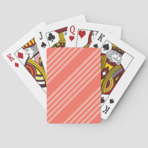 Baraja De Cartas Patrón de cinco rayas de coral vivo