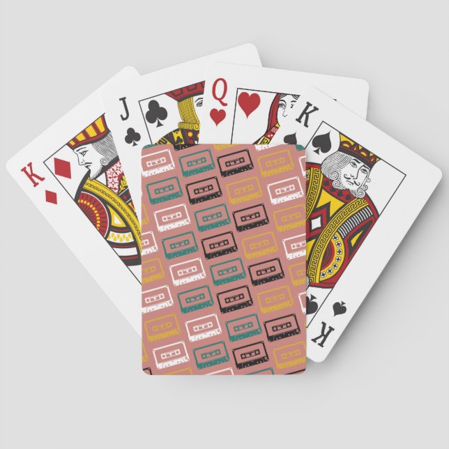 Baraja De Cartas Patrón de cinta de cassette (Reverso)
