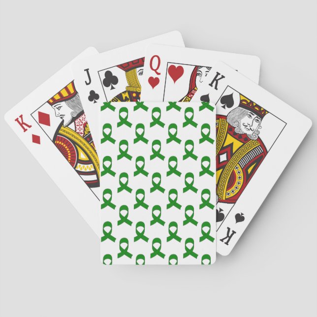 Baraja De Cartas Patrón de cinta verde (Reverso)
