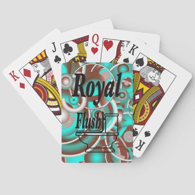 Baraja De Cartas Patrón de Círculos Concéntricos Celestes Circulare (Reverso)