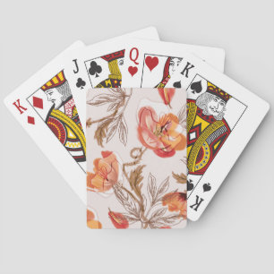 Baraja De Cartas Patrón de color de agua de los adornos de fondo be