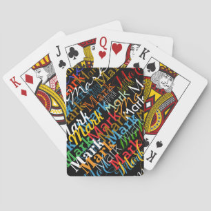 Baraja De Cartas Patrón de color de Guay de nombres