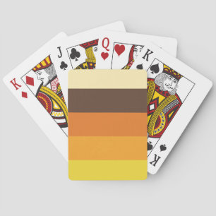 Baraja De Cartas Patrón de color retro a rayas de los años 70