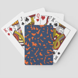 Baraja De Cartas Patrón de confeti de Terrazzo de moda - Azul marin