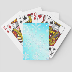 Baraja De Cartas Patrón de copos de nieve de cristal
