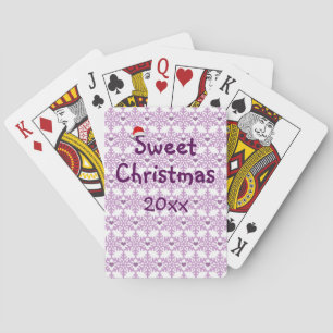 Baraja De Cartas Patrón de copos de nieve para Navidades dulces