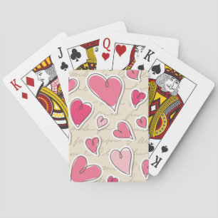 Baraja De Cartas Patrón de corazones