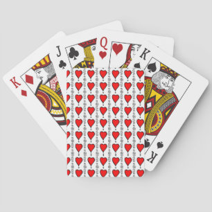 Baraja De Cartas patrón de corazones