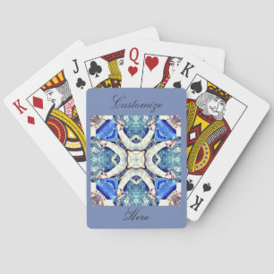 Baraja De Cartas Patrón de corazones de mandala azul Thunder_Cove
