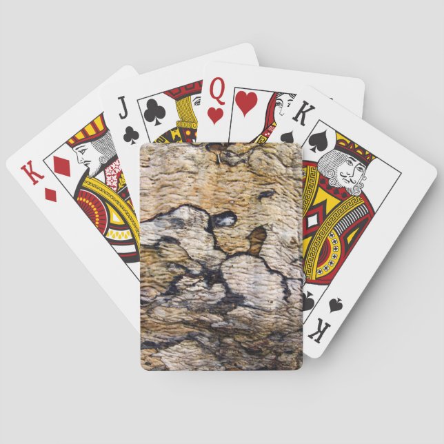 Baraja De Cartas Patrón de corteza de árbol (Reverso)