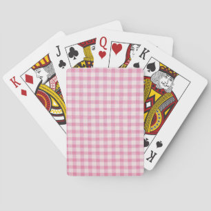 Baraja De Cartas Patrón de cuadros rosa bebé