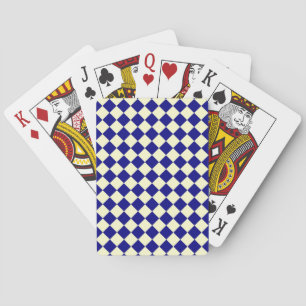 Baraja De Cartas Patrón de diamante de cuadros amarillos y azules