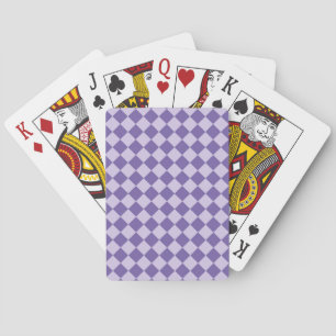 Baraja De Cartas Patrón de diamante de cuadros púrpura