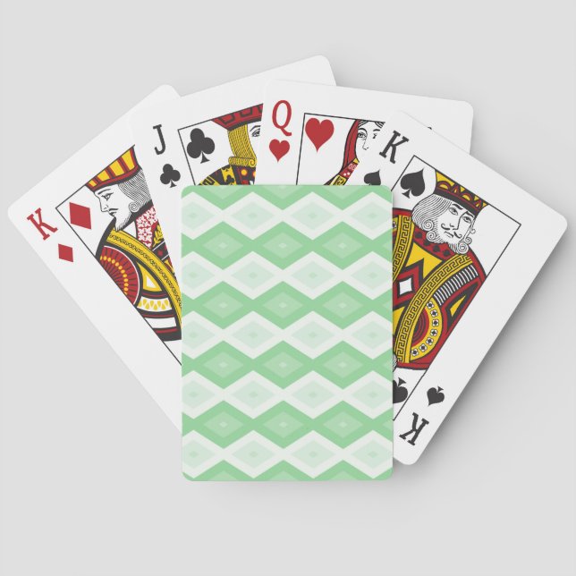 Baraja De Cartas Patrón de diamante verde de Apple (Reverso)