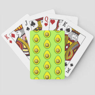 Baraja De Cartas Patrón de dibujo de aguacate de estilo vintage