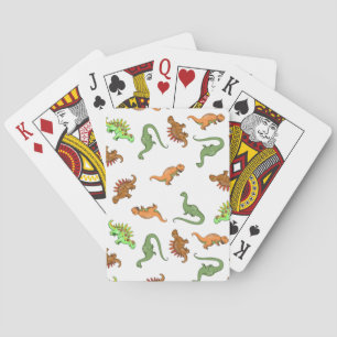 Baraja De Cartas Patrón de dinosaurio lindo