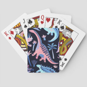 Baraja De Cartas Patrón de dinosaurios personalizados.