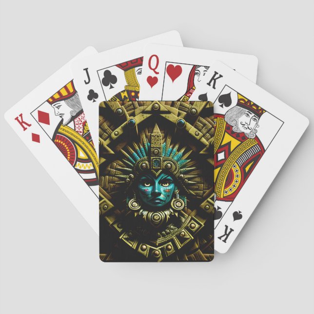 Baraja De Cartas Patrón de diseño dos de Azteca (Reverso)