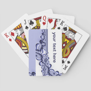 Baraja De Cartas Patrón de diseño gráfico - azul blanco + tu texto