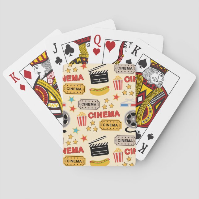 Baraja De Cartas Patrón de diversión del cine (Reverso)