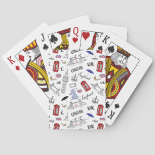Baraja De Cartas Patrón de Doodles de Londres