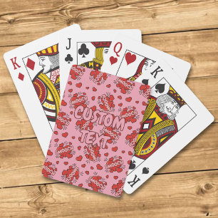 Baraja De Cartas Patrón de efectos de sonido de historieta de besad